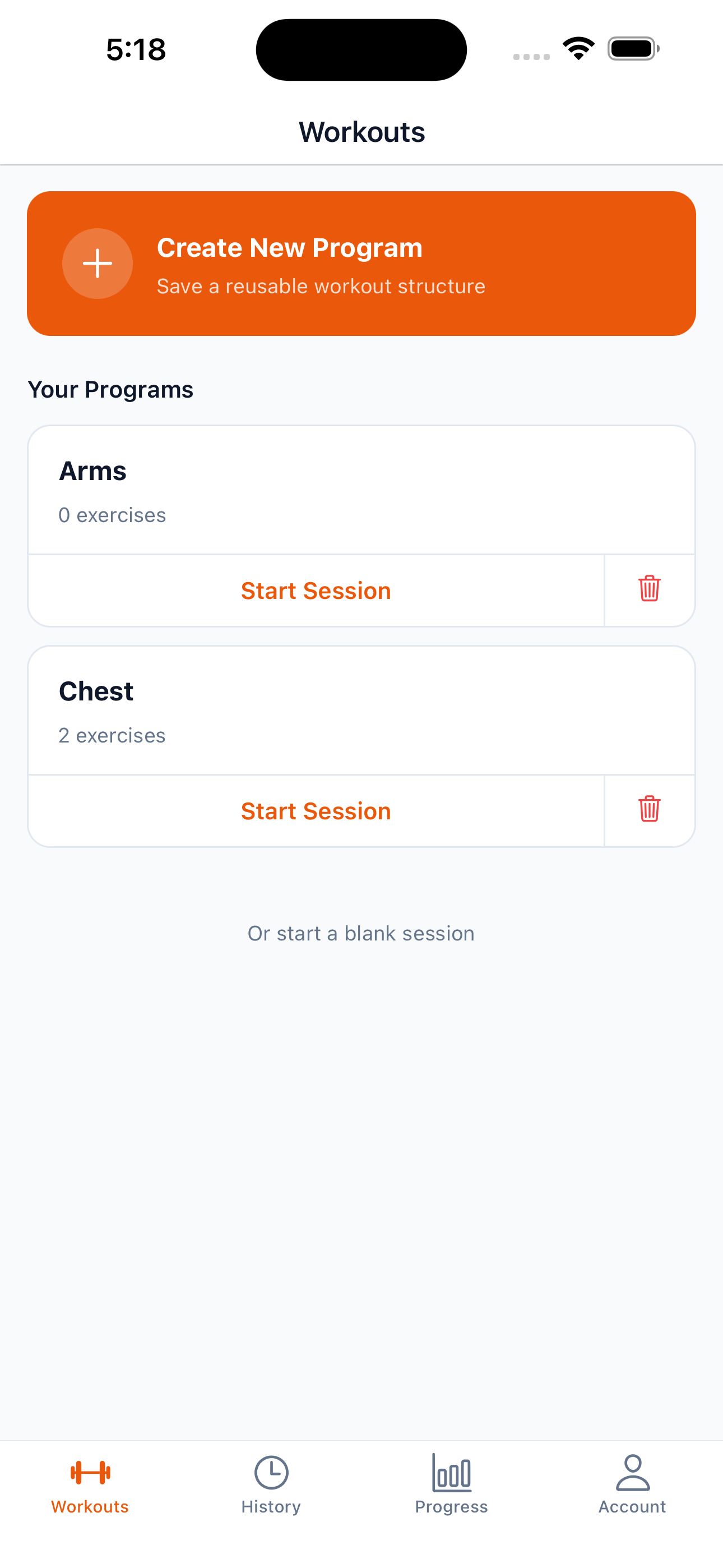 Programs list